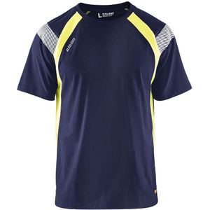 Blåkläder 3332-1030 T-shirt Visible Marineblauw/Geel
