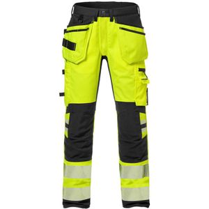 Fristads High vis werkbroek stretch klasse 2 2707 PLU Hi-Vis geel/zwart maat D96