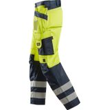 Snickers 3233 High-Vis Broek met Holsterzakken Klasse 2 High-Vis Geel/Marineblauw