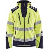 Blaklader Softshell jack High Vis 4491-2513 - High Vis Geel/Marineblauw