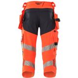 Mascot 19049-711 Driekwart broek met spijkerzakken Hi-Vis Rood/Donkermarine