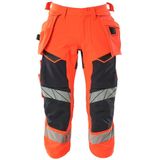 Mascot 19049-711 Driekwart broek met spijkerzakken Hi-Vis Rood/Donkermarine