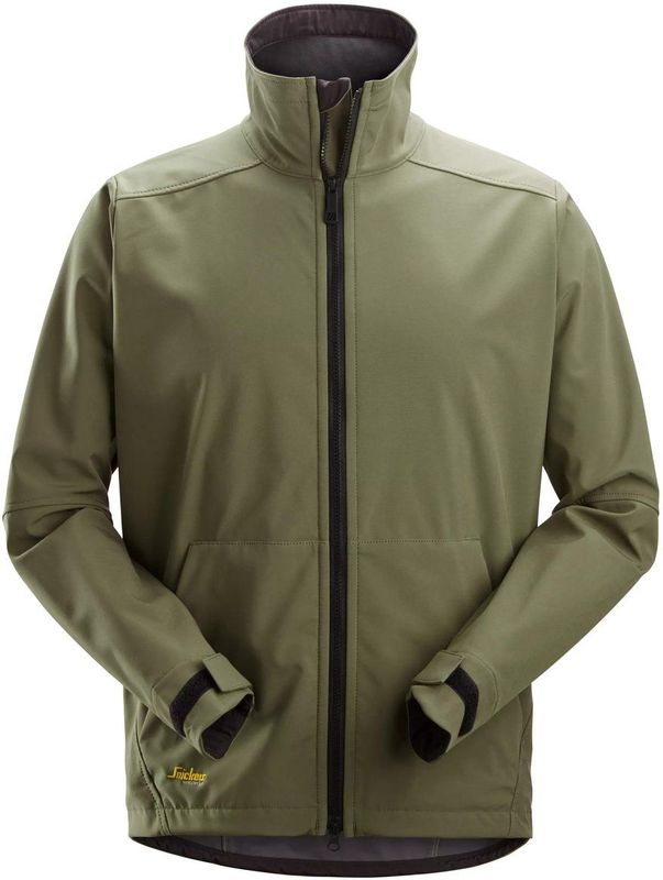 Snickers 1205 Winddichte Soft Shell Jack Khakigroen maat XS