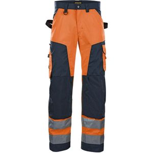 Blåkläder 1566-1811 Werkbroek High Vis zonder spijkerzakken High Vis Oranje/Marineblauw maat C62