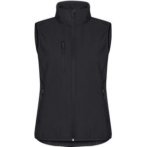 Clique Classic Softshell Vest Dames Zwart