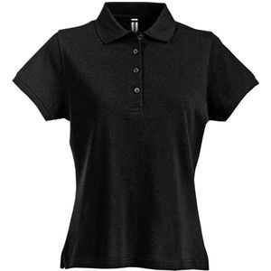 Fristads Acode heavy poloshirt dames 1723 PIQ Zwart