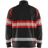 Blåkläder 3551-1158 High vis sweater Zwart/High Vis Rood