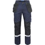 Projob 7509 Stretchbroek Met Kniezakken En Spijkerzakken Heren Marine/Zwart maat C48