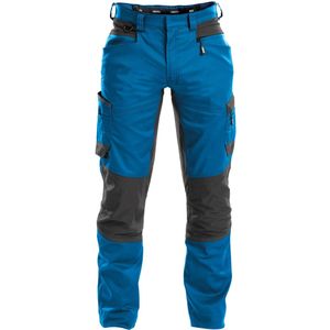 Dassy Helix Werkbroek met stretch Azuurblauw/Antracietgrijs maat 44