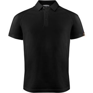 James Harvest Brookings Polo Pique Regular Fit Heren Zwart maat M