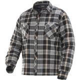 Jobman 5157 Flannel Shirt Lined 65515701 - Grijs Oranje