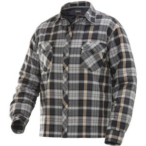 Jobman 5157 Flannel Shirt Lined 65515701 - Grijs Oranje
