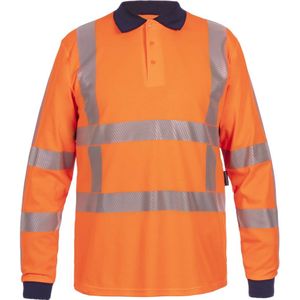 Hydrowear Polo Lange Mouwen Trinidad Fluor Oranje maat XL