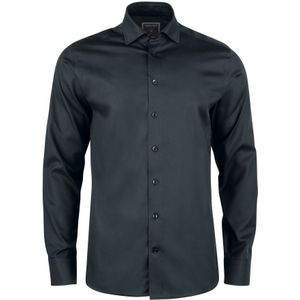 J.Harvest & Frost Black Bow 60 Stretch Slim Fit Shirt Zwart