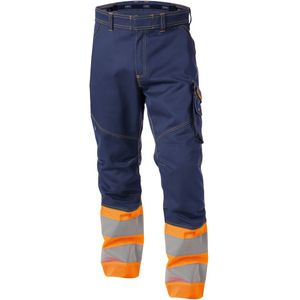 Dassy Phoenix Hogezichtbaarheidsbroek Marineblauw/Fluo-Oranje maat 44