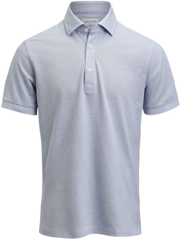 J Harvest Frost Indigo Bow 133 S S Polo Tailored Fit 2913300 - Hemelsblauw