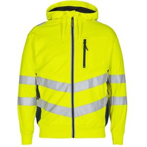 F. Engel 8025 Safety Sweat Cardigan Yellow/Blue Ink maat L