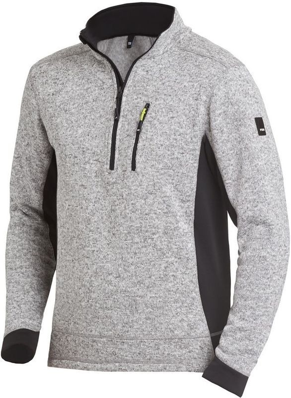 FHB - Patrick - Gebreide Fleece-Trui - Zwart