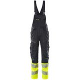 Mascot 19669-236 Amerikaanse overall met kniezakken Donkermarine/Hi-Vis Geel