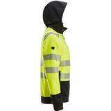 Snickers 2839 High-Vis Klasse 2 Hoodie met Rits High-Vis Geel/Zwart maat S