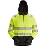 Snickers 2839 High-Vis Klasse 2 Hoodie met Rits High-Vis Geel/Zwart maat S