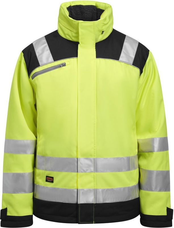 Jobman - 1347 Hi-Vis Winterjas - Geel/Navy - Slijtvast STAR Polyester