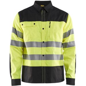 Blåkläder 3255-1817 Overhemd High Vis High Vis Geel/Zwart maat S