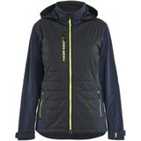 Blåkläder 4733-2513 Dames Hybride Jack Donker marineblauw/High vis geel maat L