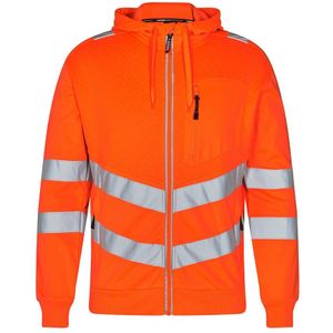 F. Engel 8025 Safety Sweat Cardigan Orange maat L