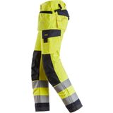 Snickers 6260 ProtecWork Werkbroek met Holsterzakken High-Vis Klasse 2 High-Vis Geel/Marineblauw maat 042