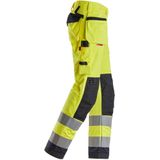 Snickers 6260 ProtecWork Werkbroek met Holsterzakken High-Vis Klasse 2 High-Vis Geel/Marineblauw maat 162