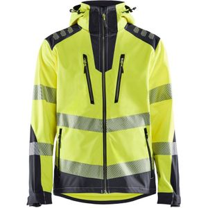 Blåkläder 4491-2513 Softshell jack High Vis HIgh Vis Geel/Medium Grijs maat XL