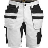 Jobman - 2178 Painters’ Shorts - Wit/zwart - Korte Werkbroek