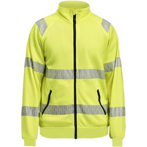 Jobman 5325 Sweatshirt Full-Zip Hi-Vis Heren Geel maat L