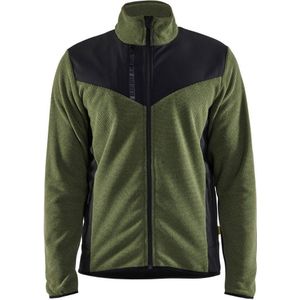 Blåkläder 5942-2536 Gebreid vest met softshell Herfstgroen/Zwart