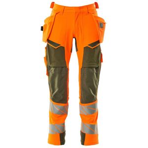 Mascot Accelerate Safe Broek met spijkerzakken 19031-711 - hi-vis oranje/mosgroen