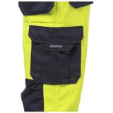 Fristads Flame high vis werkbroek klasse 2 2584 FLAM Hi-Vis geel/marineblauw maat C44