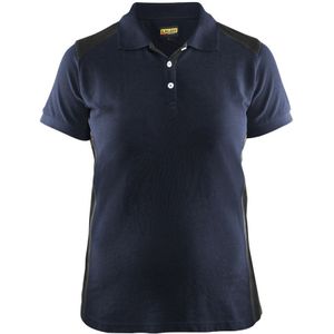 Blåkläder 3390-1050 Dames Poloshirt Piqué Donker marineblauw/Zwart