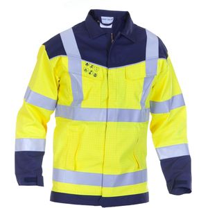 Hydrowear multinorm jacket Moskou Fluor Geel/Marine maat S