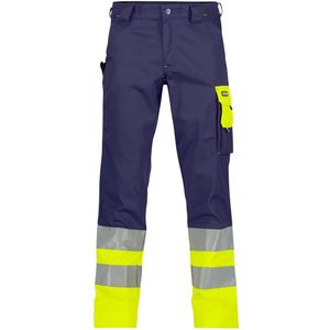 Dassy Omaha Hogezichtbaarheidsbroek Marineblauw/Fluogeel 245gr maat 54