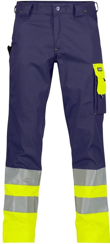 Dassy - Omaha - Hogezichtbaarheidsbroek - Marineblauw/Fluogeel - 245 gram