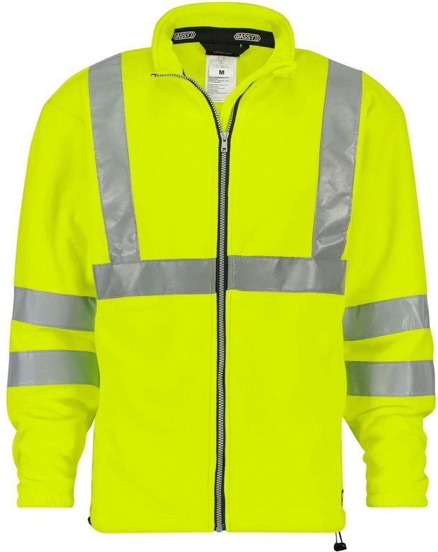 Dassy Kaluga Hogezichtbaarheidsfleecevest Fluogeel maat 2XL