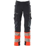 Mascot 19179-511 Broek met kniezakken Donkermarine/Hi-Vis Rood