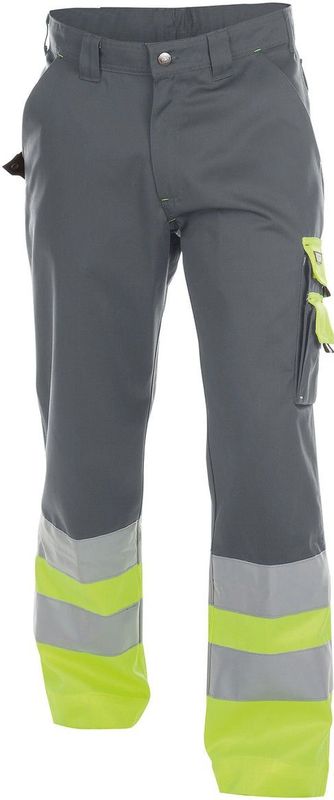Dassy Omaha Hogezichtbaarheidsbroek Cementgrijs/Fluogeel 300gr maat 58