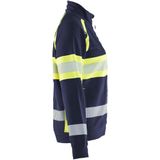 Blåkläder 3505-1158 Dames sweater High Vis Marine/High Vis Geel maat L