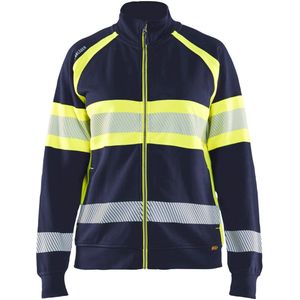 Blåkläder 3505-1158 Dames sweater High Vis Marine/High Vis Geel maat L