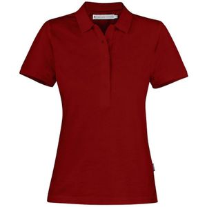 Harvest Neptune Poloshirt Dames Zijsplitjes Donkerrood