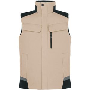 FHB Hauke Werkvest Beige-Zwart maat XS