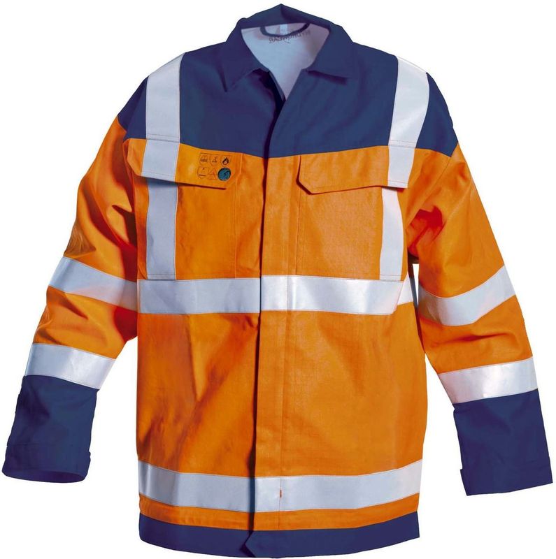 Hydrowear Madrid Werkjas Marineblauw/Oranje maat 4XL