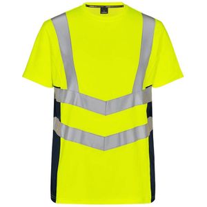F. Engel 9544 Safety T-Shirt SS Yellow/Blue Ink